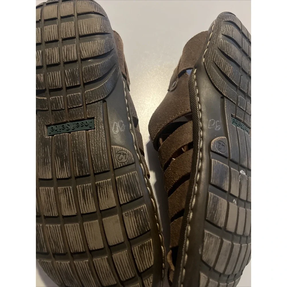 Josef Seibel mens Size 42 river sandals Brown 205693 Closed‎ Toe Leather